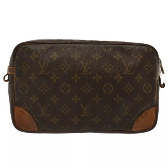 LOUIS VUITTON Monogram Compiegne 28 Clutch Bag LV Auth - Picture 3 of 16